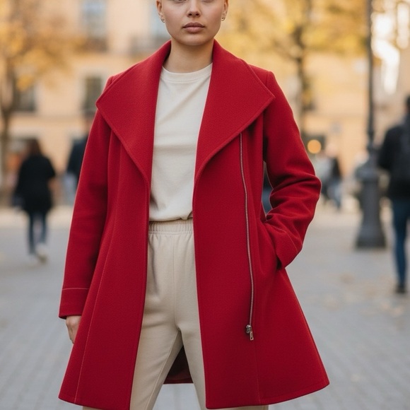 Robert Ellis Jackets & Blazers - Robert Ellis Studio City red coat